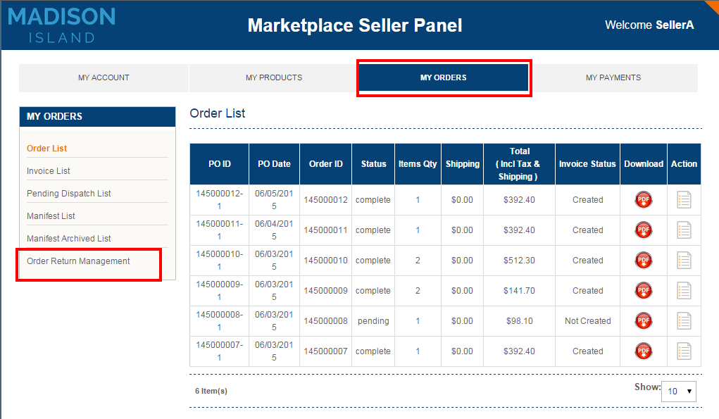 Magento RMA Returns Management