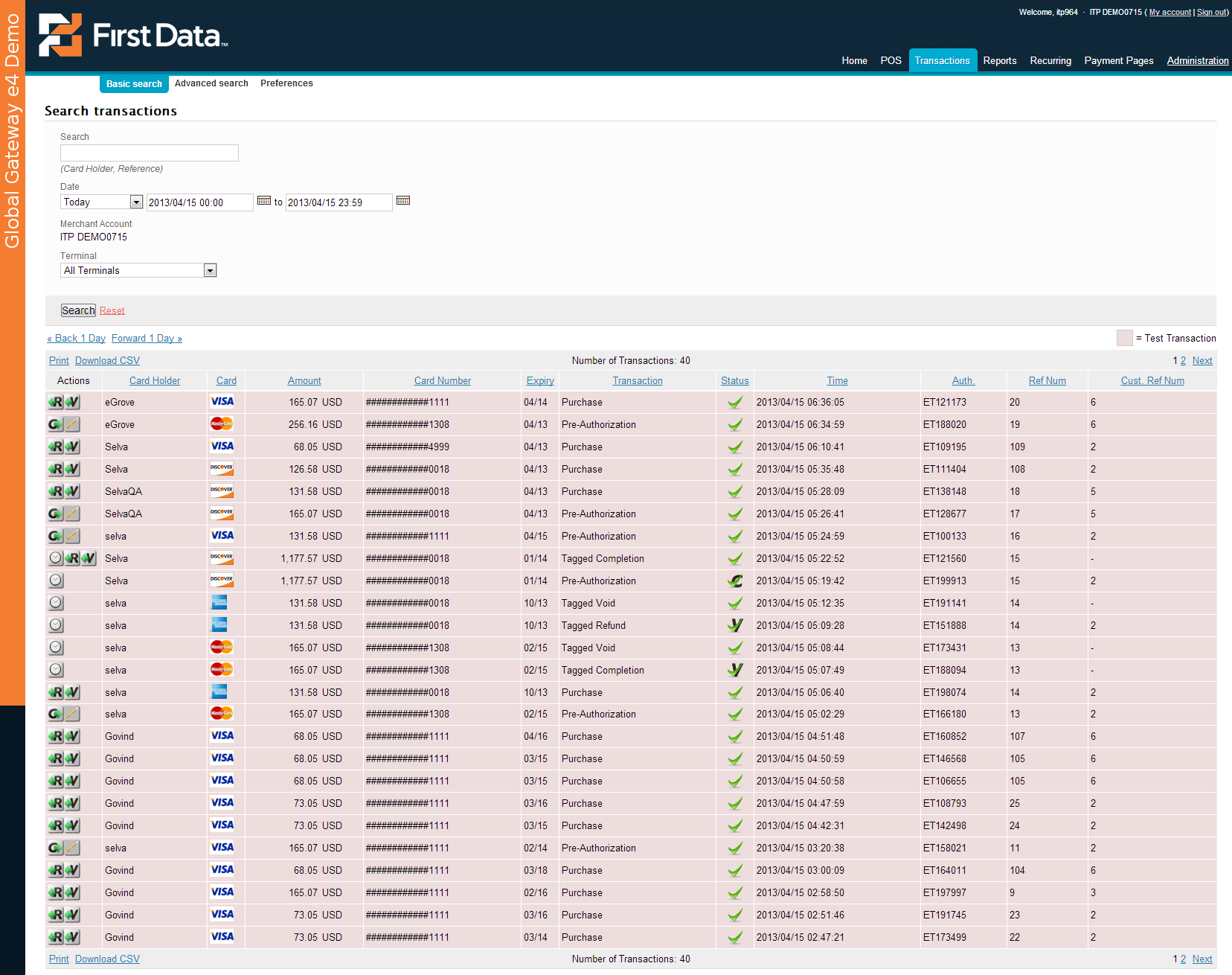 Prestashop Payeezy First data GGe4 Module