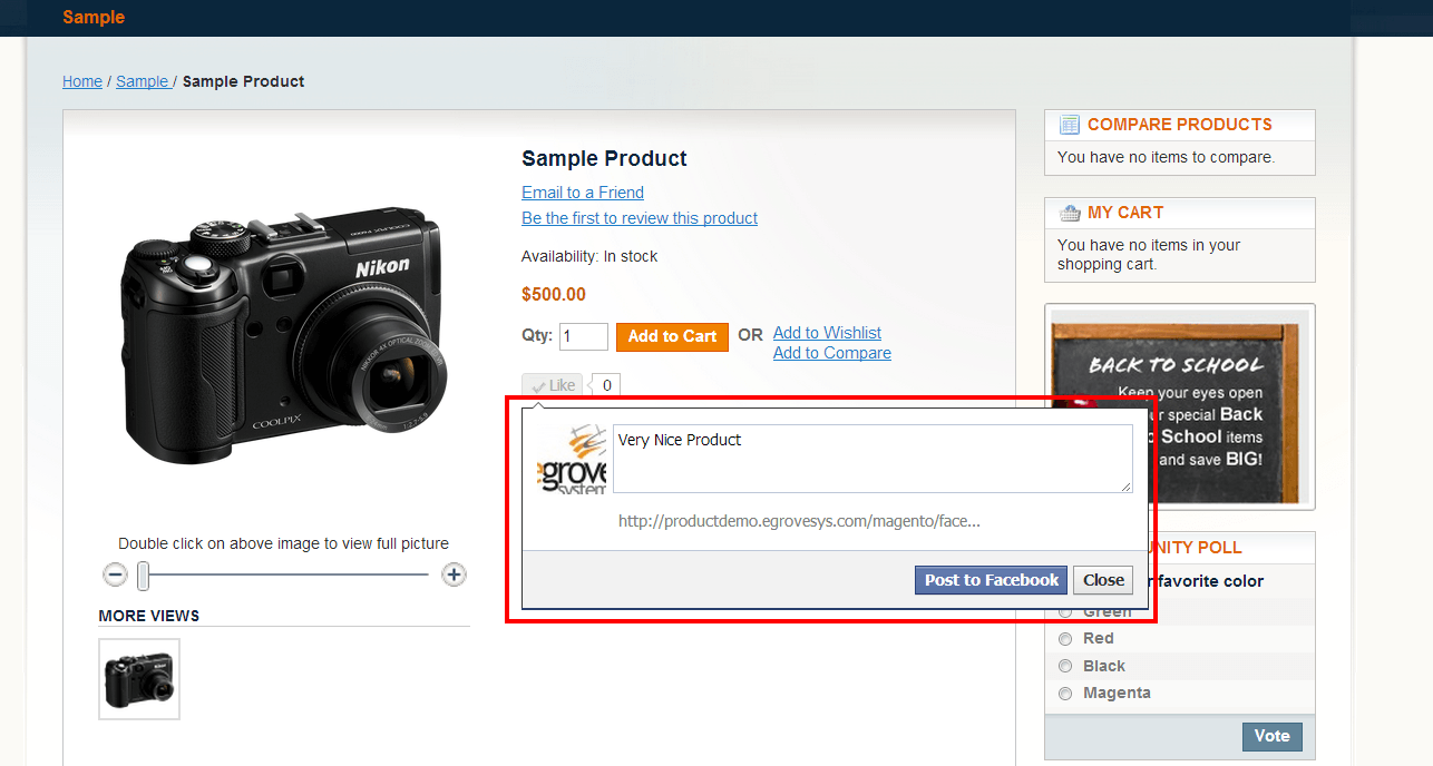 Magento Facebook Coupon