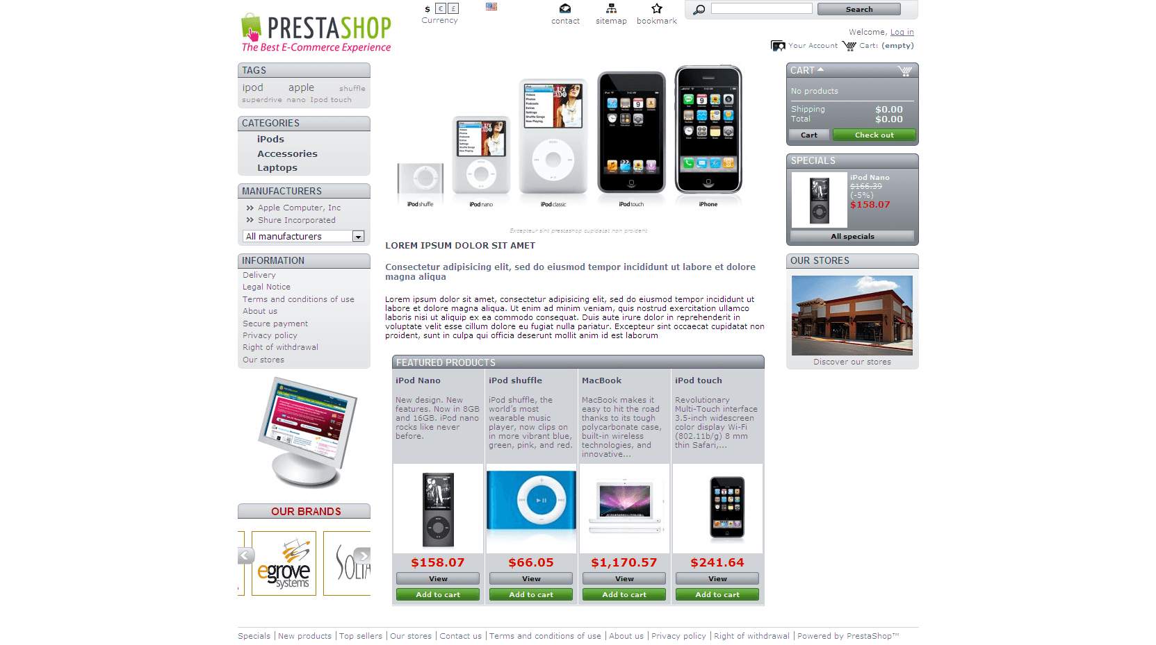 Prestashop Brand Display