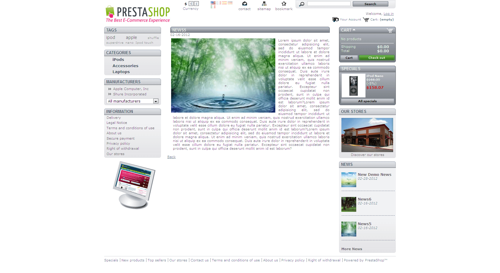PrestaShop News Management Module