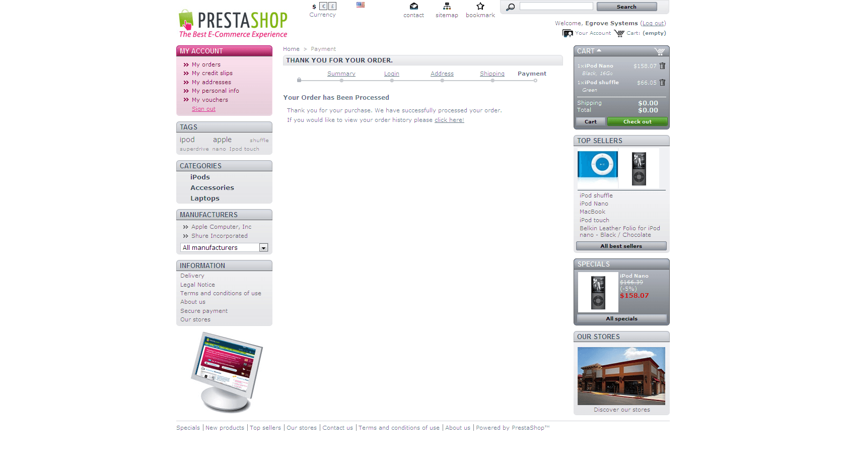 PrestaShop First Data payment