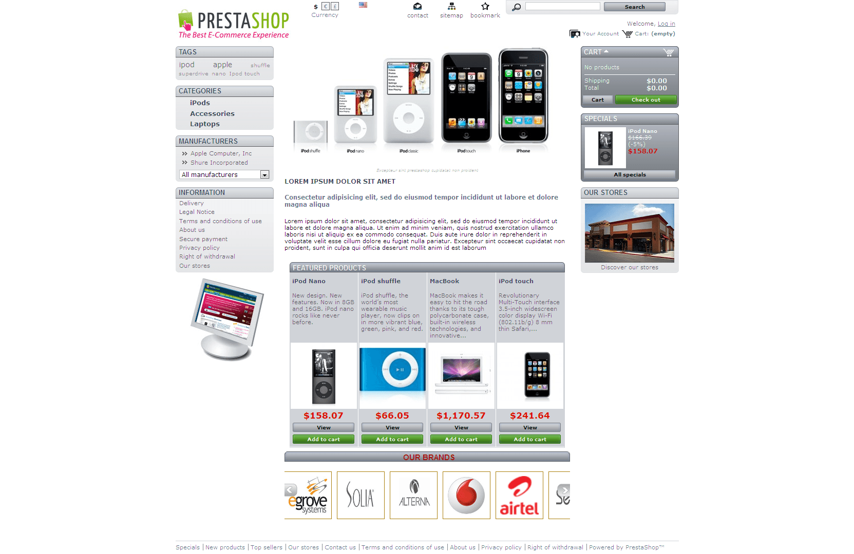 Prestashop Brand Display