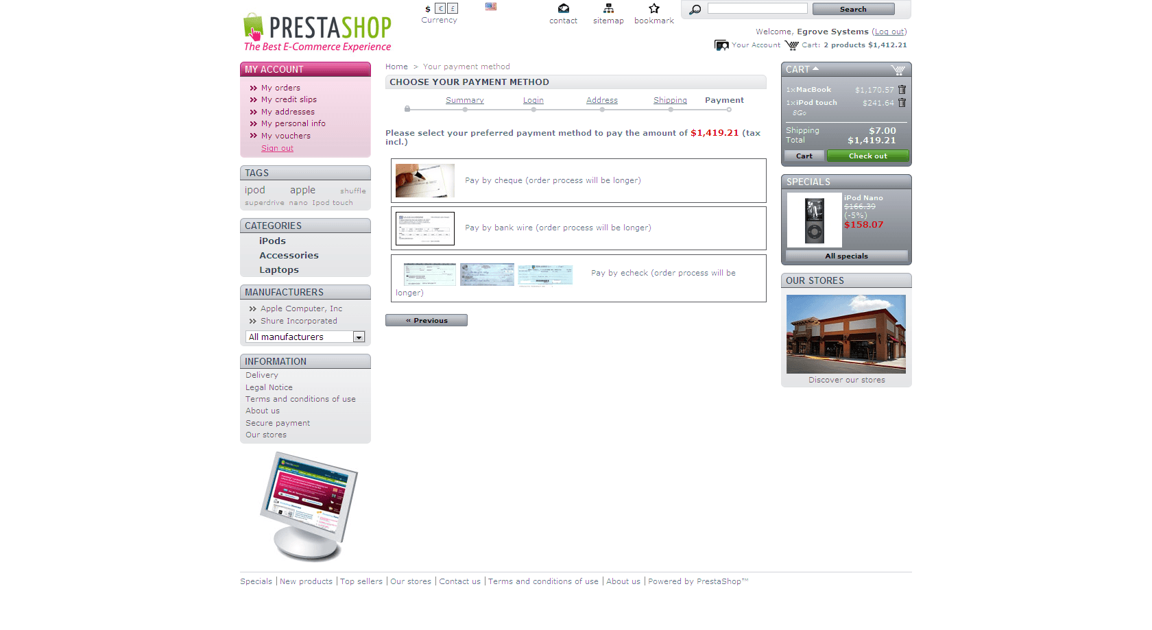 PrestaShop Authorize.Net eCheck Module