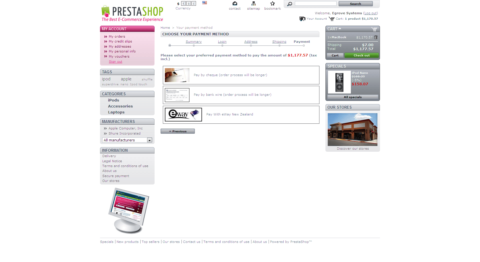 PrestaShop eWay[New Zealand]