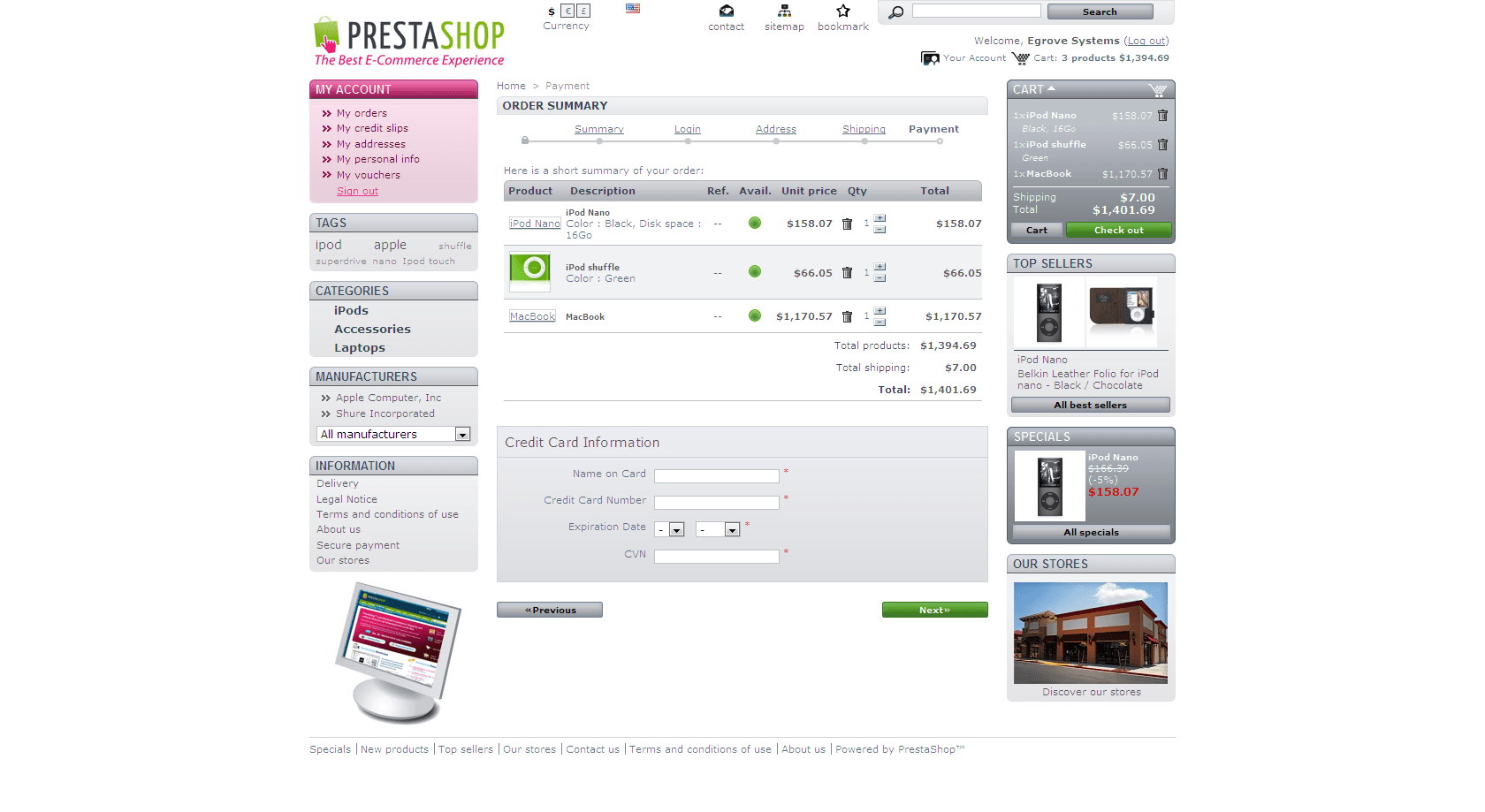 PrestaShop Authorize.Net payment module