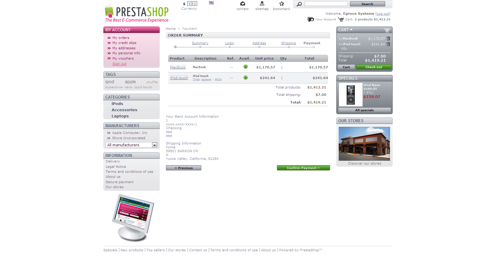 PrestaShop Authorize.Net eCheck Module