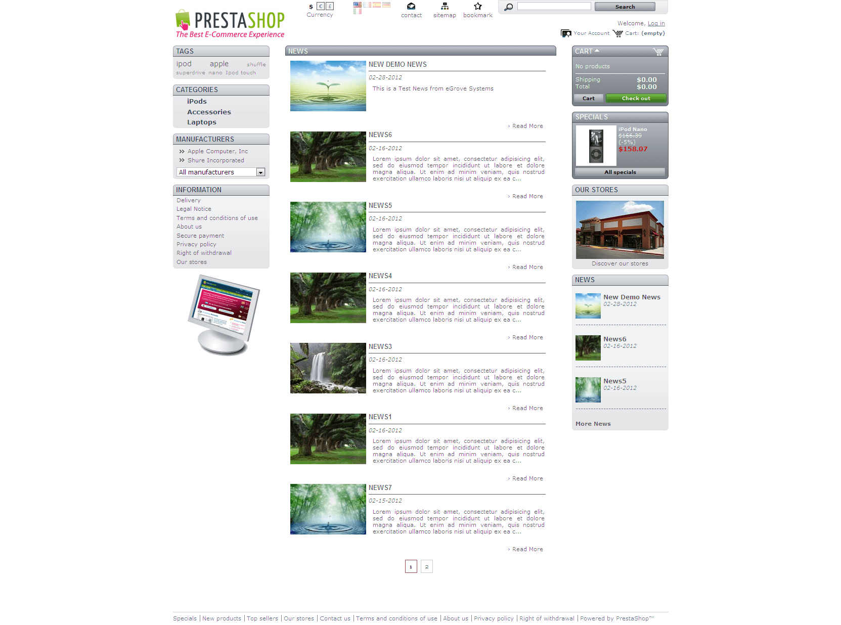 PrestaShop News Management Module