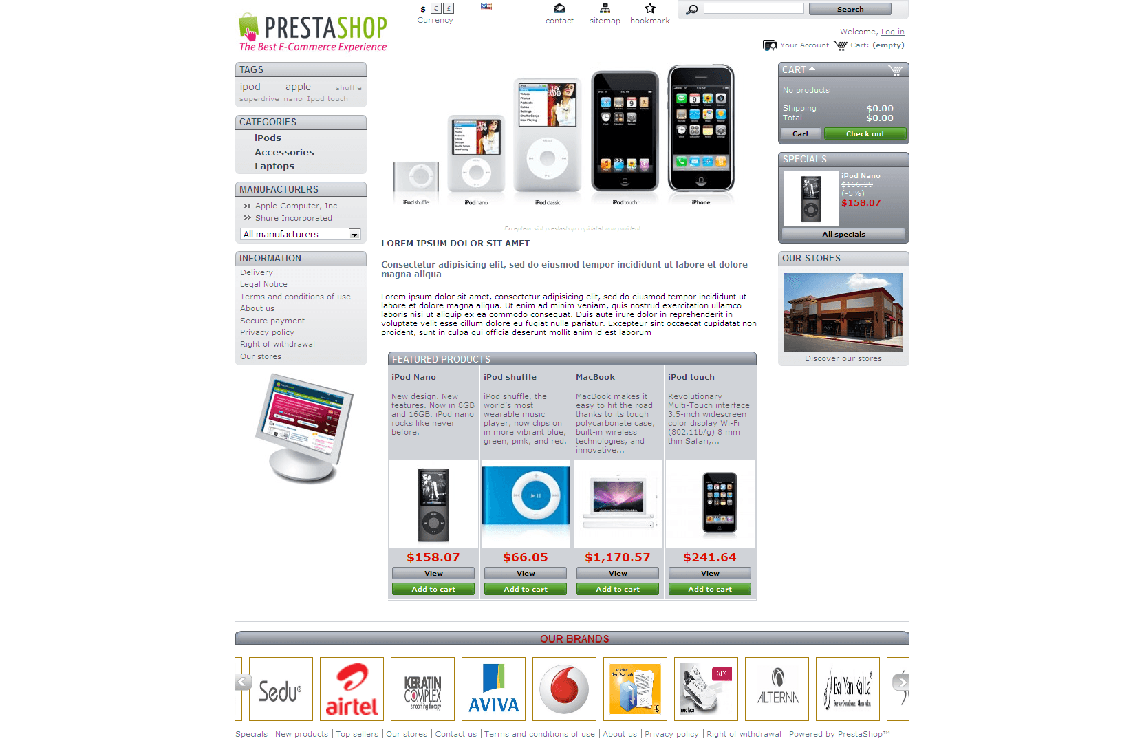 Prestashop Brand Display