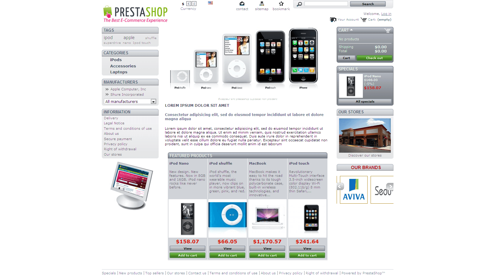 Prestashop Brand Display