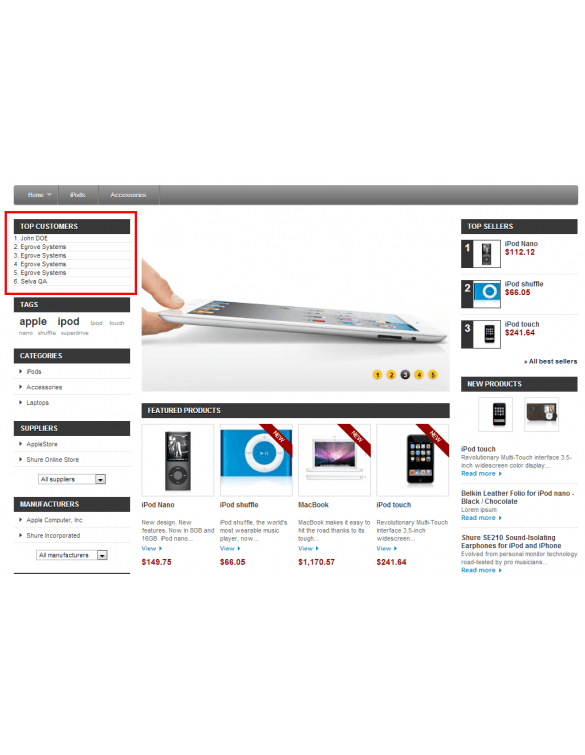 PrestaShop Top Customer Module