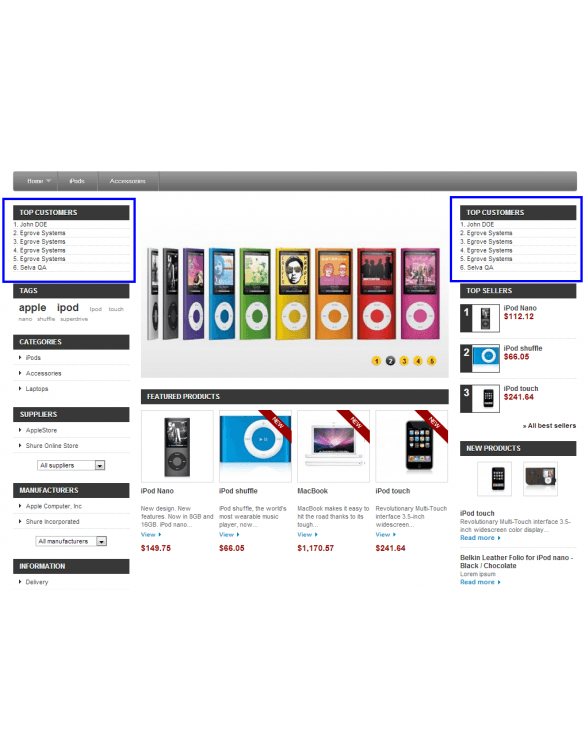 PrestaShop Top Customer Module