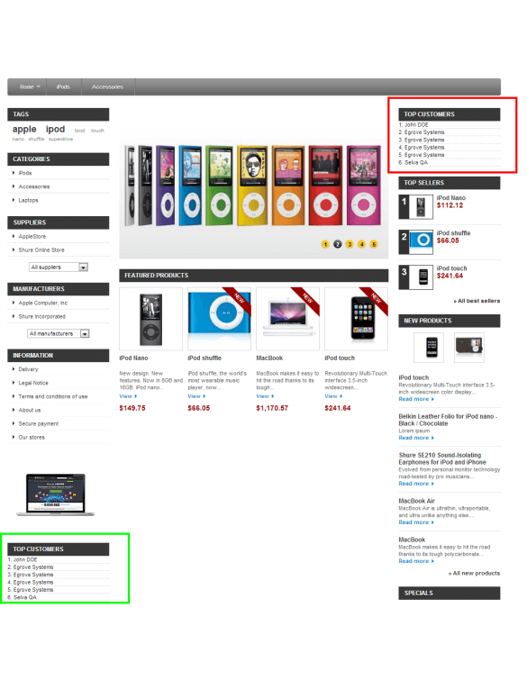 PrestaShop Top Customer Module