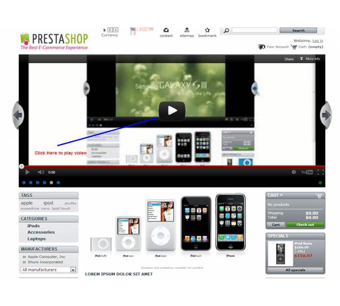 PrestaShop Video and Image Slider