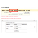 Dropshipper Carrier Settings