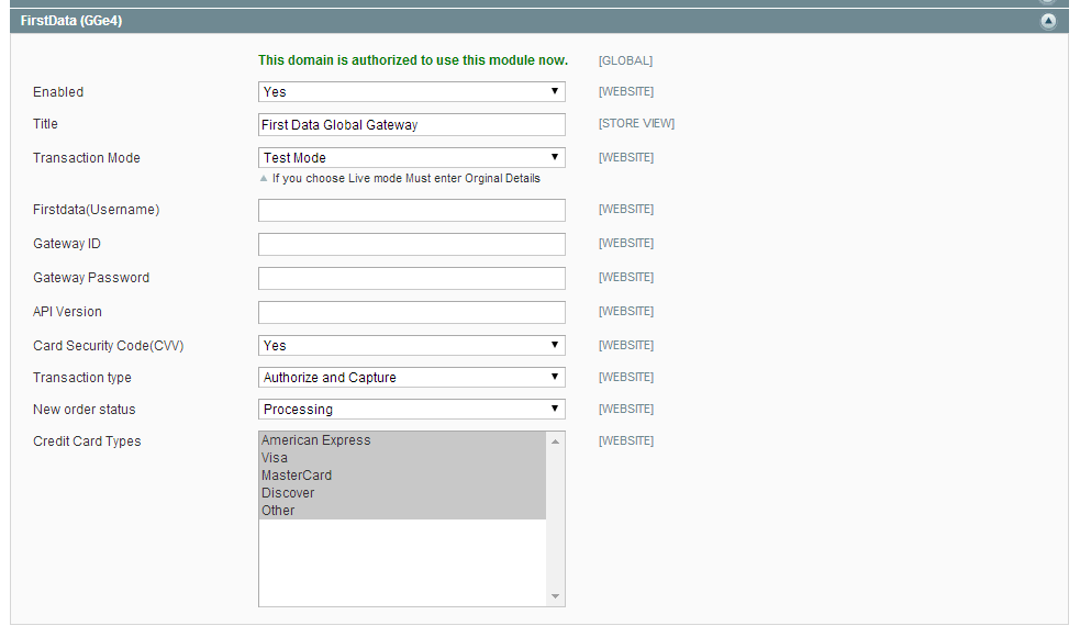 Magento Payeezy First Data GGe4 Extension | Magento Marketplace