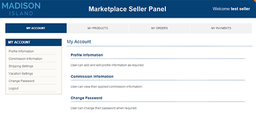 Marketplace Separate Seller Interface